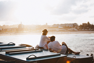 couple near water