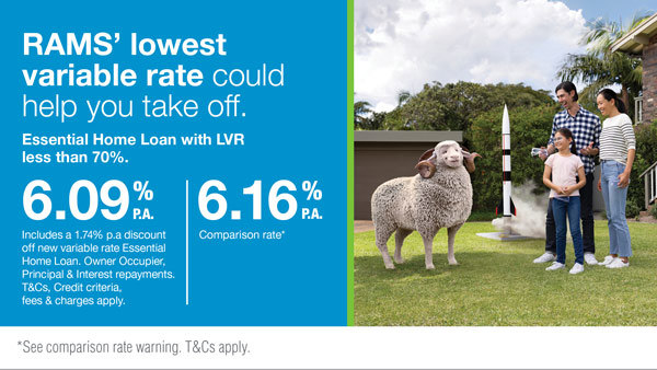 Essential home loan with LVR less than 70%
