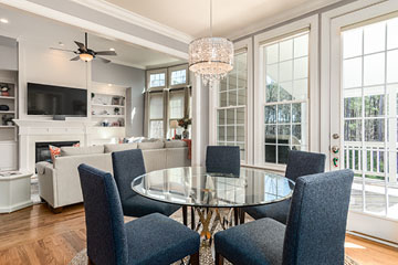 Open plan dining room