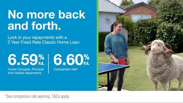Lock in your repayments with a 2 year Fixed Rate Classic Home Loan